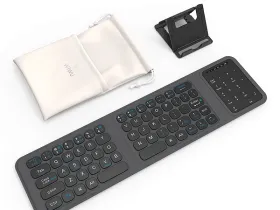 Беспроводная клавиатура WiWU Foldable Keyboard русская раскладка (складная с подставкой) (FMK-05) (серый)