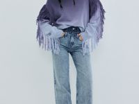 Прямые джинсы с высокой посадкой, Голубой