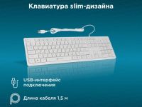 Клавиатура проводная Оклик 500M Белая