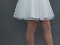 Сетчатая мини-юбка для девочек, Белый
