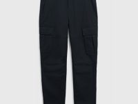 Брюки карго из твила, Черный