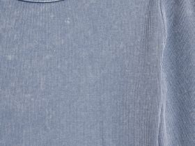 Лонгслив в рубчик, Синий