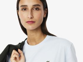 Женская футболка Lacoste свободного кроя из мягкого хлопка