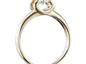 Классическое кольцо из желтого золота с бриллиантом э0301кц06200855