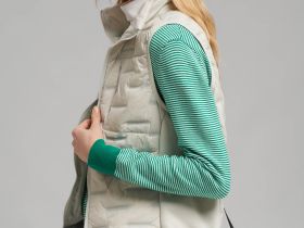 Стеганый пуховый жилет