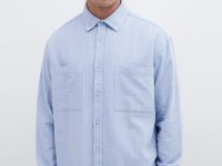 Рубашка из твила, Голубой