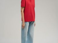 Поло прямого кроя из хлопка пике