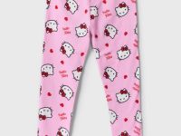 Розовые легинсы с принтом Hello Kitty для девочки Глория Джинс