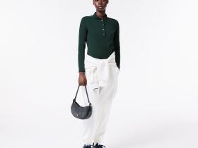 Женское поло Lacoste приталенного кроя из эластичного хлопка