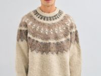 Джемпер с жаккардовым узором, Бежевый