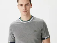 Мужская хлопковая Футболка Lacoste с принтом