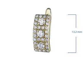 Серьги из желтого золота с бриллиантами э0301сг08160800