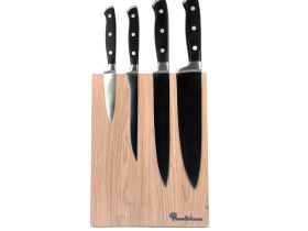 Подставка настольная магнитная для 4 ножей Woodinhome KS002SSOW, дуб
