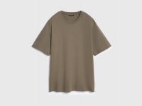 Футболка из текстурной ткани, Коричневый