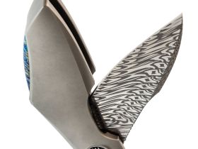 Складной нож WE Knife Krait, сталь Damasteel, рукоять титан