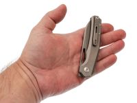 Складной нож Dr.Tech D4281G, сталь M390, рукоять TC4, серый