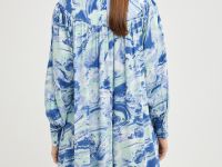 Платье свободного силуэта с принтом