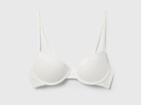 Кружевной бюстгальтер с эффектом пуш-ап, Белый
