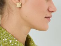 Серьги-пусеты, Золотой