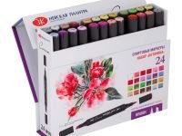 Набор спиртовых маркеров Сонет Twin Brush "Ботаника" 24 цветов