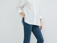 Расклёшенные утеплённые джинсы, Синий