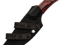 Нож Pocket Wolf Мини Тактик, сталь K340, рукоять G10/хаотичный карбон, красный