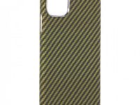 Чехол-накладка PiBlue Magentic Series Magsafe для Apple iPhone 13 Pro Max (карбоновый в полоску черно-зеленый)