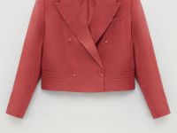 Двубортный укороченный жакет