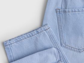 Прямые джинсы с высокой посадкой, Голубой