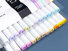 Набор спиртовых маркеров Малевичъ "GrafArt Brush" Светлые тона 24 цвета