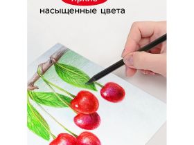 Набор карандашей цветных Гамма "Мультики" 24 цв., черное дерево,заточен., картон. упак., европодвес