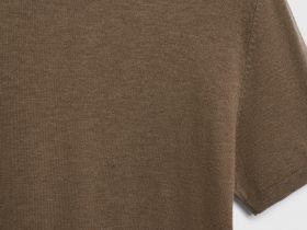 Вязаная футболка из пряжи с вискозой, Коричневый