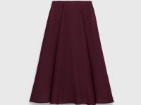 Юбка миди А-силуэта, Фиолетовый
