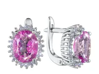 Серьги из белого золота с топазами э4771сг05210412