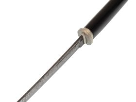 Нож Танто, сталь дамаск, рукоять граб, с деревянными ножнами