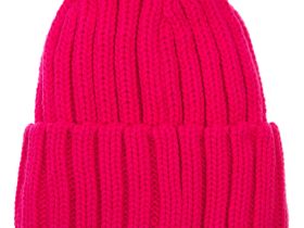 Шапка вязаная с отворотом для девочки