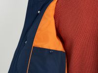 Пуховое пальто с накладными карманами