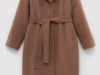 Пальто oversize силуэта с шерстью