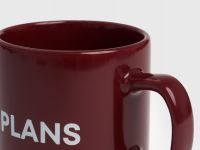 Кружка с надписью в картонной упаковке, Красный