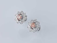 Пусеты из белого золота э0912пс11190200_pink