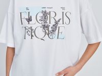 Свободная футболка с принтом