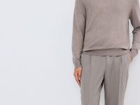 Брюки со стрелками, Бежевый