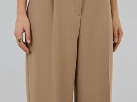 Широкие брюки, Бежевый