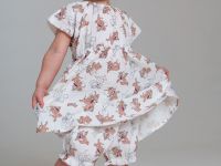 Комплект детский текстильный для девочек: косынка, платье, шорты