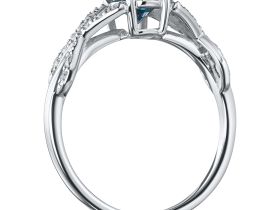 Классическое кольцо из белого золота э0912кц10220005_blue