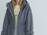 Куртка-парка с капюшоном, Серый