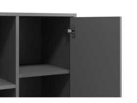 Стеллаж Изи 90x152 Графитовый/Оранжевый