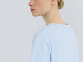 Футболка с принтом, Голубой