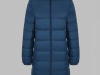 Стеганый пуховик с натуральным пухом