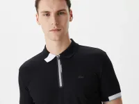 Мужское спортивное поло Lacoste на молнии
